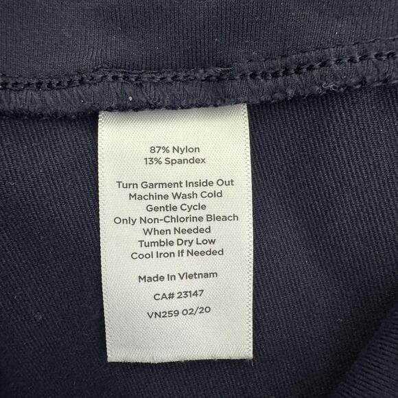 T by Talbots Leggings Womens Medium Petite Navy High Rise Side Pockets Athletic - Picture 6 of 11